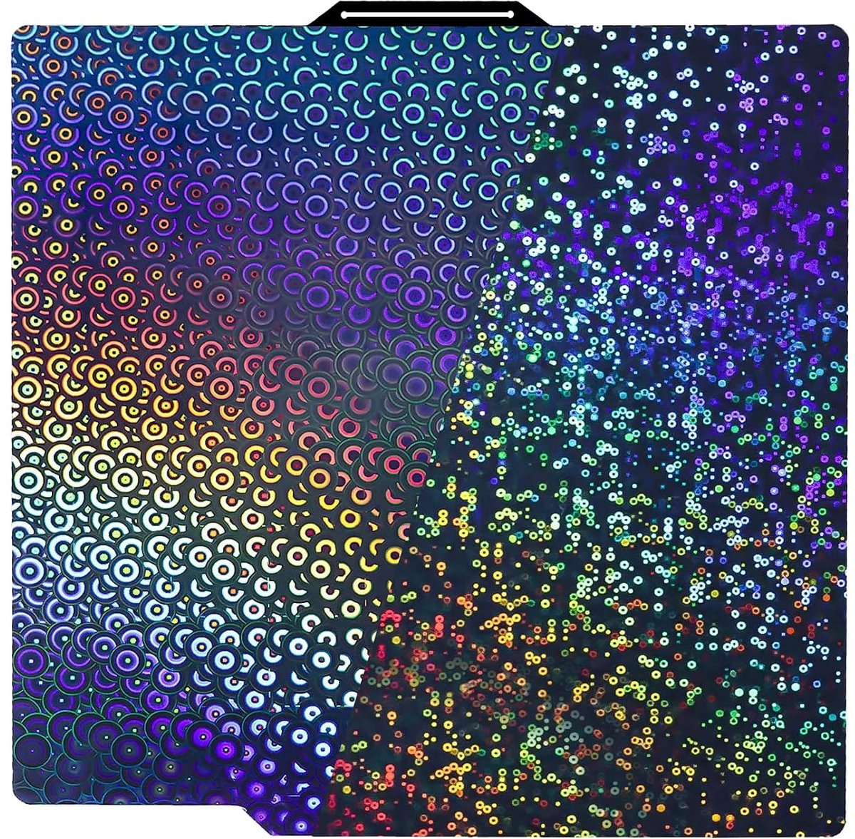 Smooth Rainbow Circles+Kaleidoscope PEK Drukplaat voor Bambulab X1/X1C/X1E/P1P/P1S/A1, PEK Spring Steel Drukbed Plaat 257x257mm voor Bambu Lab 3D-printer