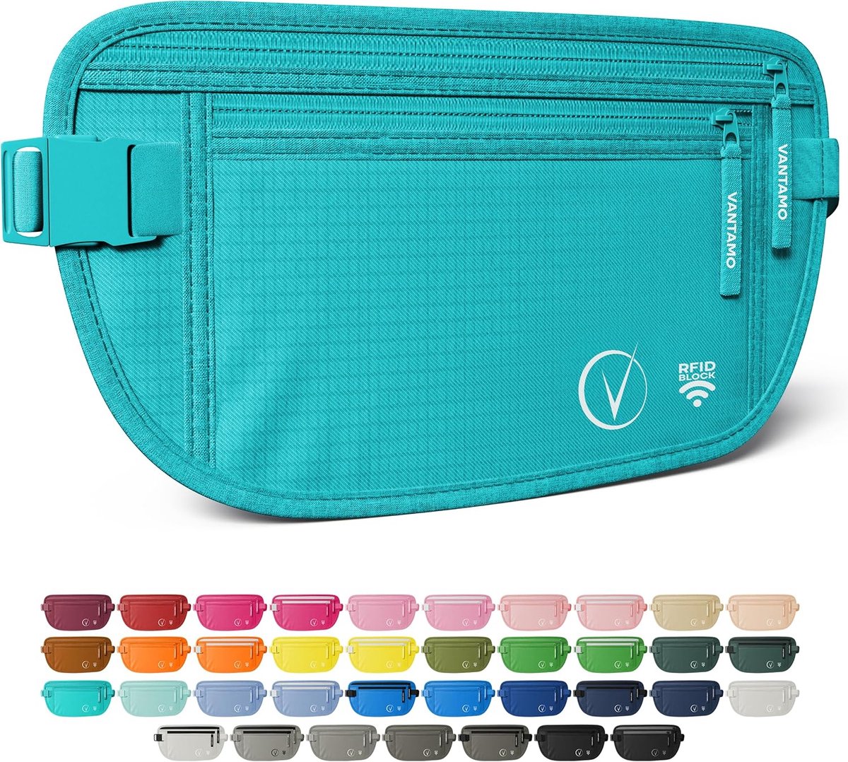 SnelShoppen - Geldriem voor Reizen - Veilig Fanny Pack voor Telefoon, Geld, Paspoort en Meer met Anti-Diefstal RFID Bescherming - Slimme Onder Kleding