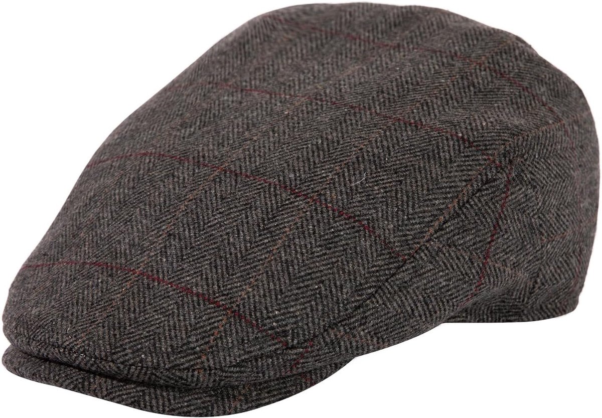 Platte pet voor heren, wolmix, Newsboy, pet, vintage pet, Barrett Ivy