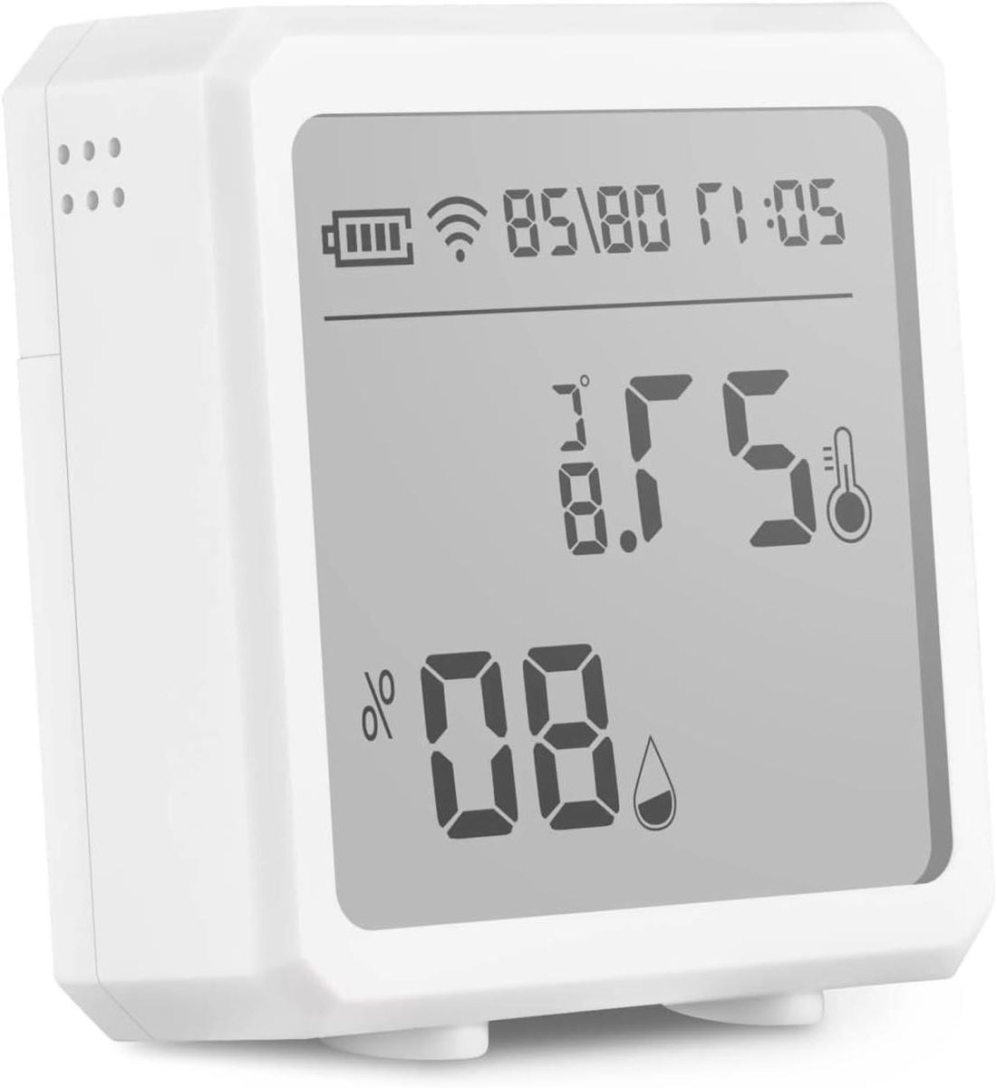 Digitale Thermostaat - Hygrometer Sensor - Klimaat Bewaken - LCD Scherm - 60x65x25mm - Wit