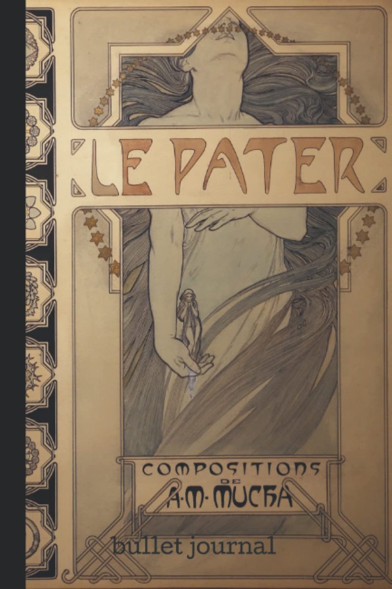 Bullet Journal jaarplanner - Dotted grid 104 pagina's - Mucha art nouveau omslag - Perfect voor organisatie - ShopVlot