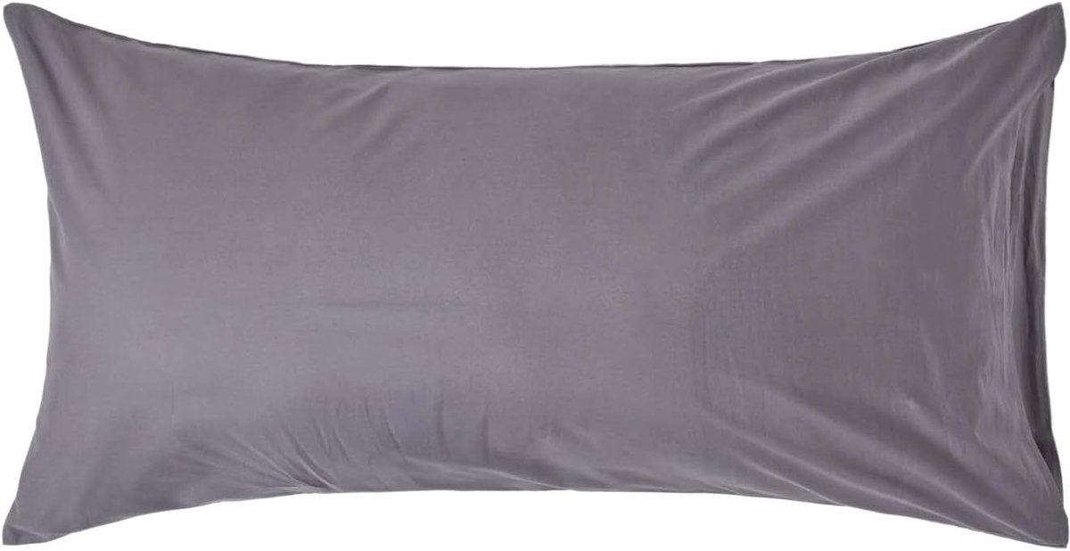 donkergrijze zuiver Egyptisch katoenen kingsize kussensloop, 200 en