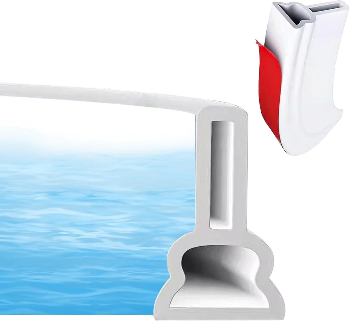 2 m doucheafdichting, zelfklevend, siliconen, wit, waterblokkering