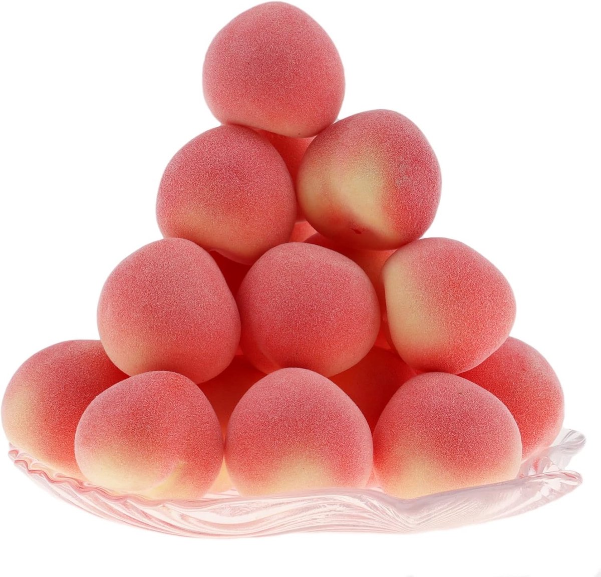 30Pcs Levensechte Mini Perziken Voor Diy Ambachten Kleine Kunstmatige