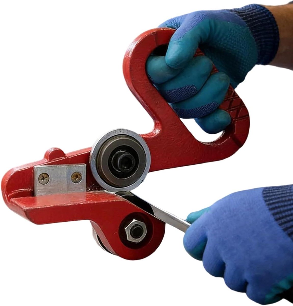 Metaalsnijder - Metaalschaar Plaatmetaal - Metaal Bewerken - Dubbele Wiel Trekker - 30 cm - Rood