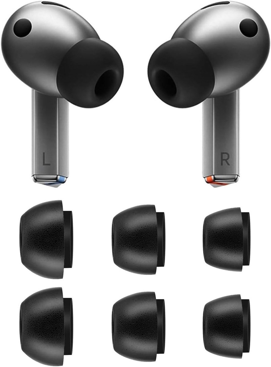 Geheugenfoam Oordopjes voor Galaxy Buds3 Pro | 3 Paar in Maten S/M/L | Geluiddemping en Comfort