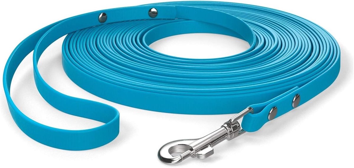 Hondenriem - Cyaanblauw - Extra Smal - Vuil- en Waterafstotend - Voor Honden tot 20 kg