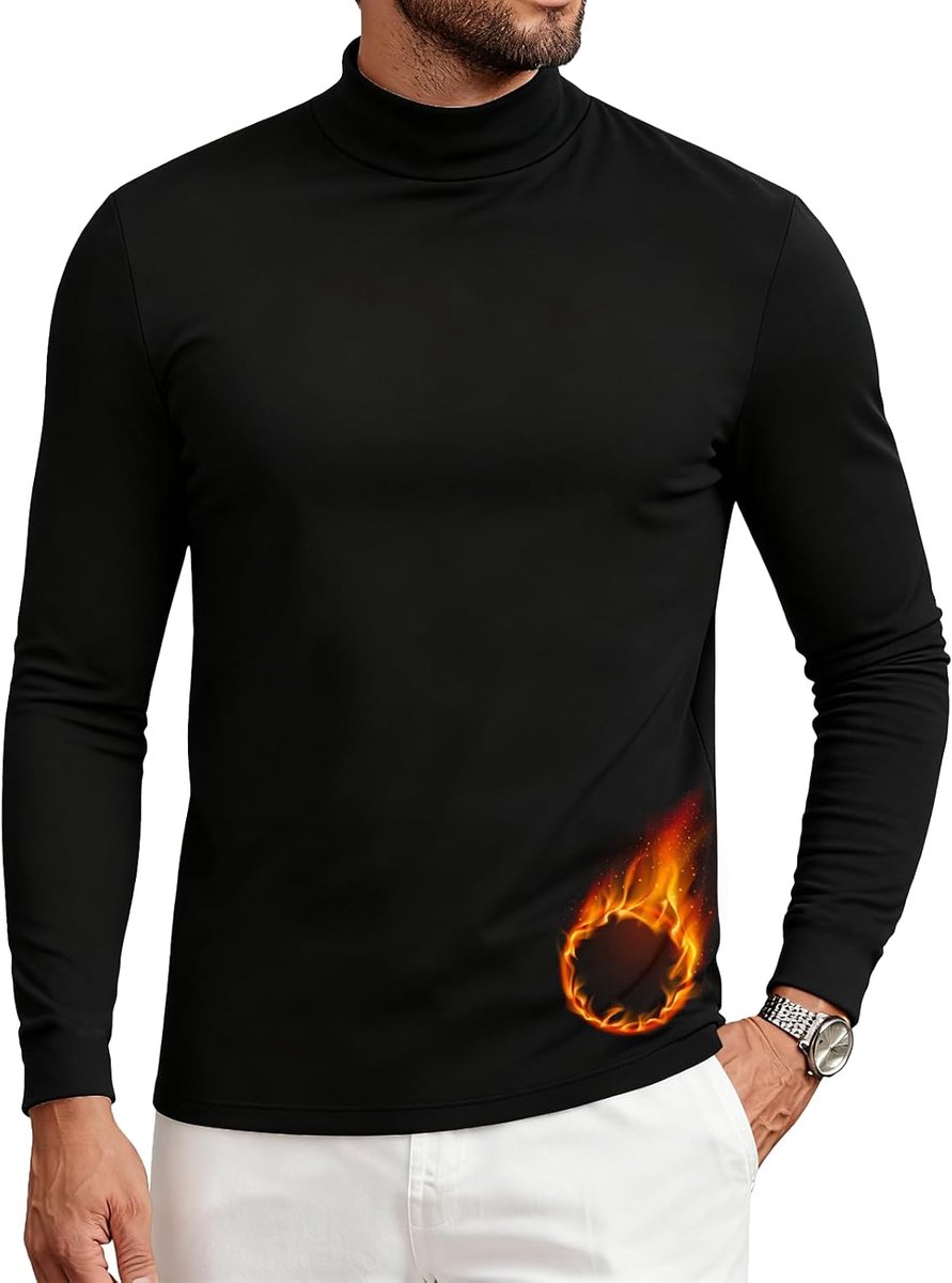 sportshirt heren coltrui fleece sportshirts lange mouwen functioneel