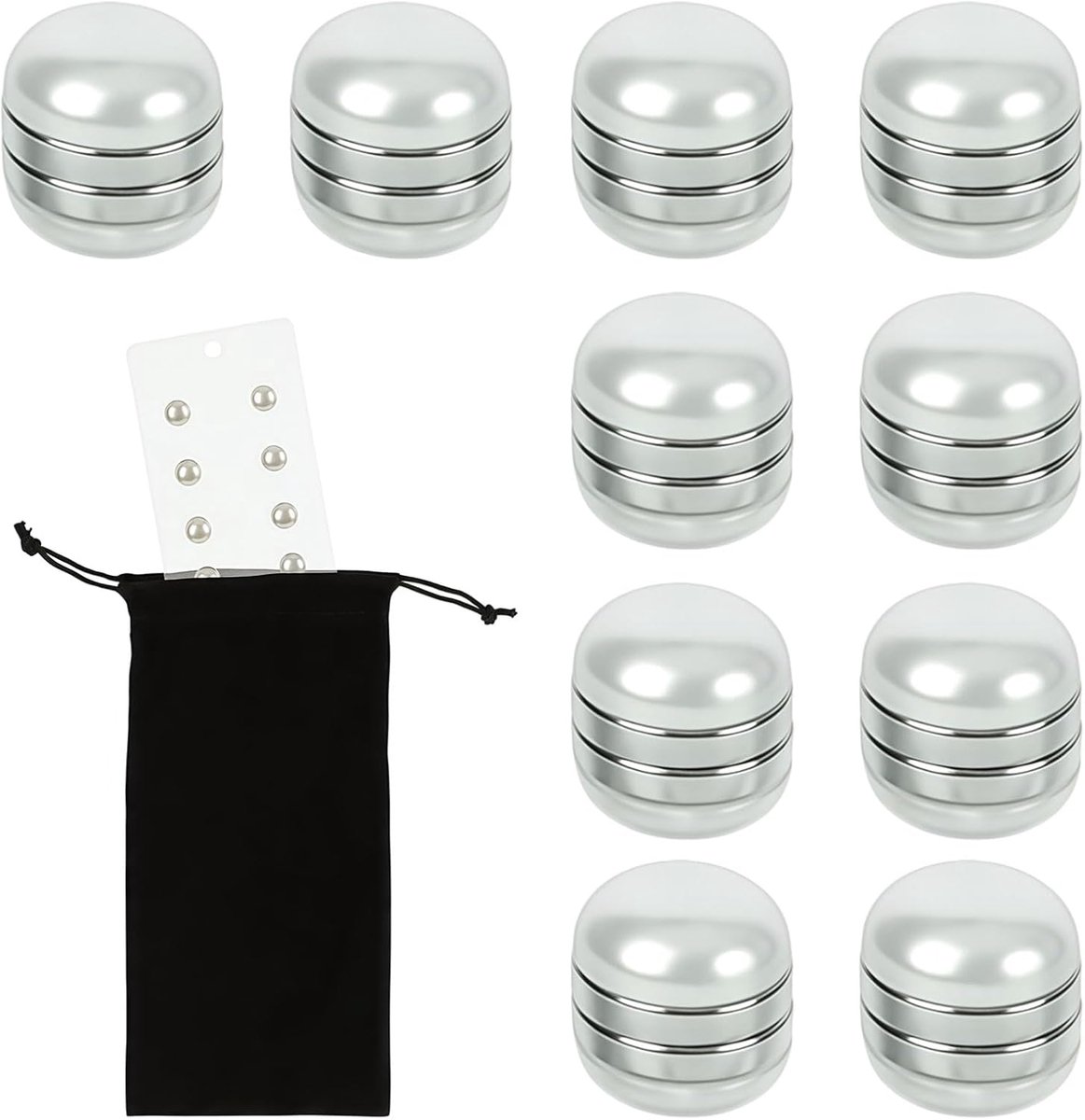 12 paar bruidsluiergewichten voor trouwsluier, magnetische