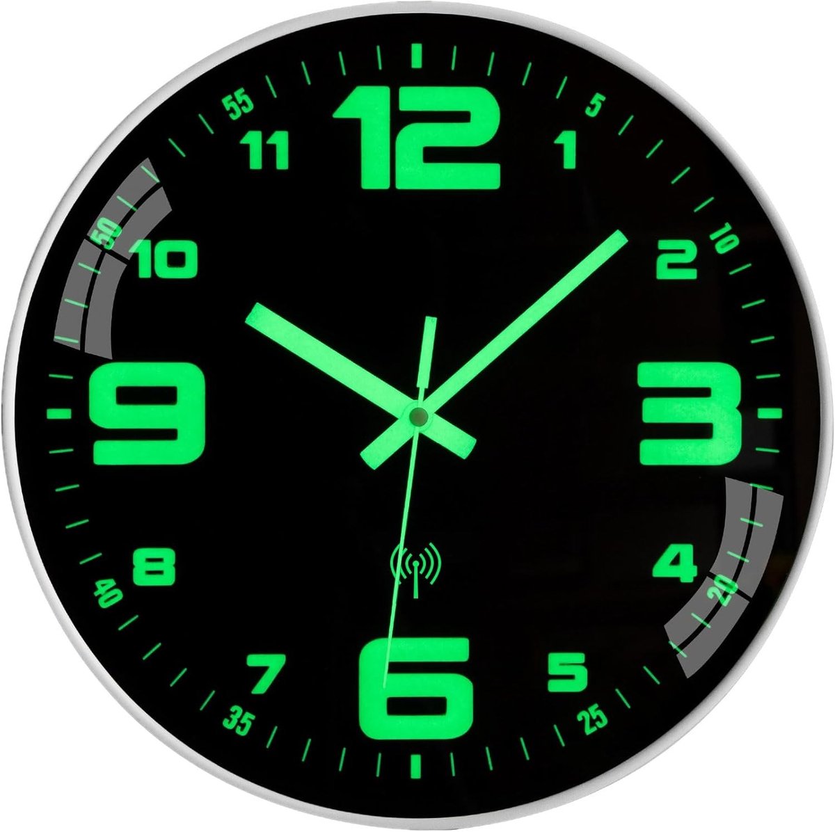 Luminous Wandklok met Radiocontrole, Stille Quartz Klok van 30 cm, Modern en Makkelijk Afleesbaar voor Huis en Keuken
