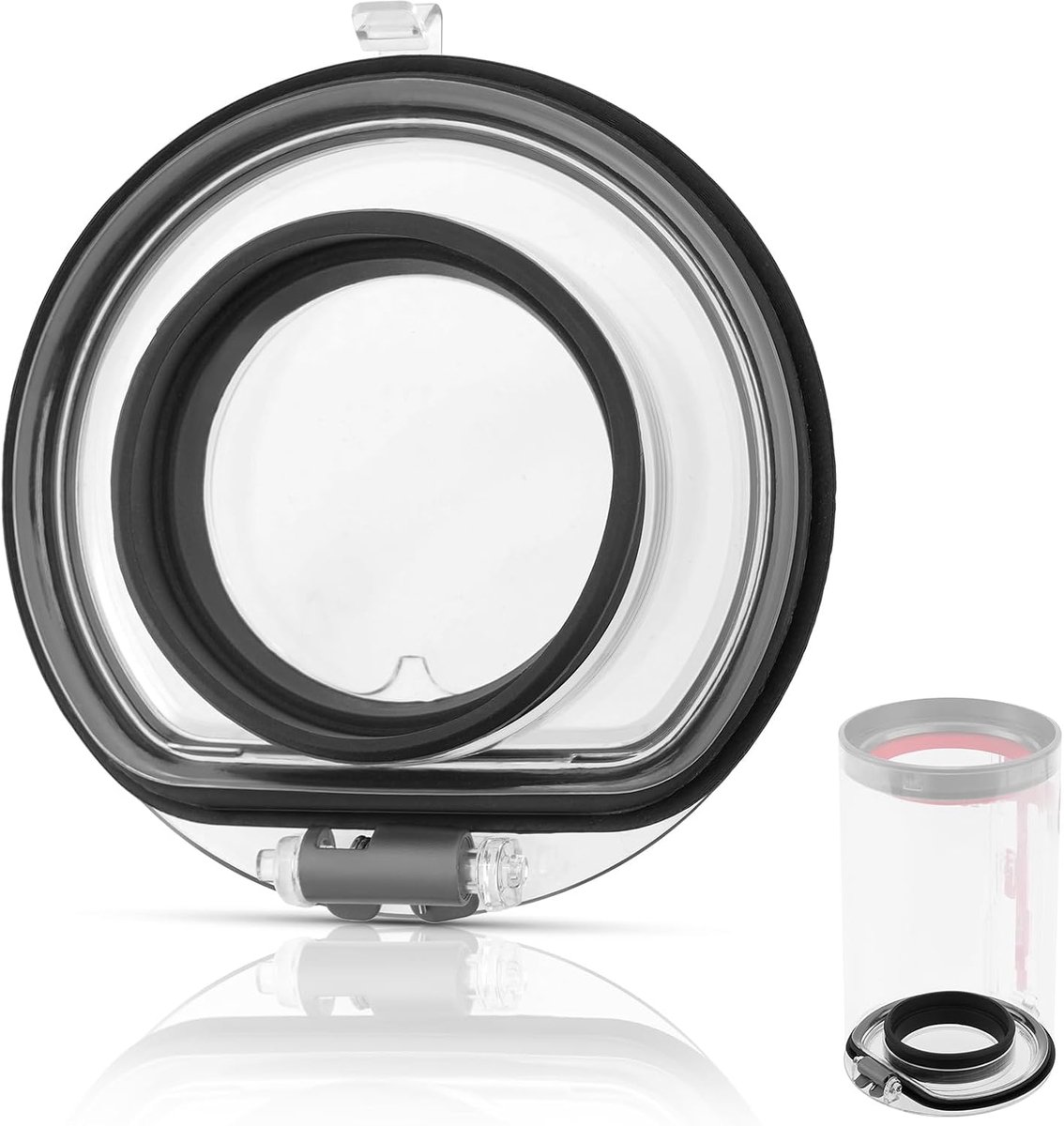 deksel voor Dyson V10/V11/V15, reservedeksel met afdichtring, transparant stofzuigercontainerdeksel, stelt het zuigvermogen weer en voorkomt luchtlekkage