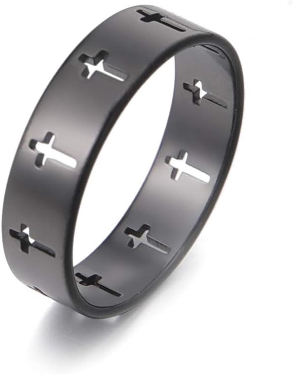 Ring kruis van roestvrij staal Christian Jezus Christus heren