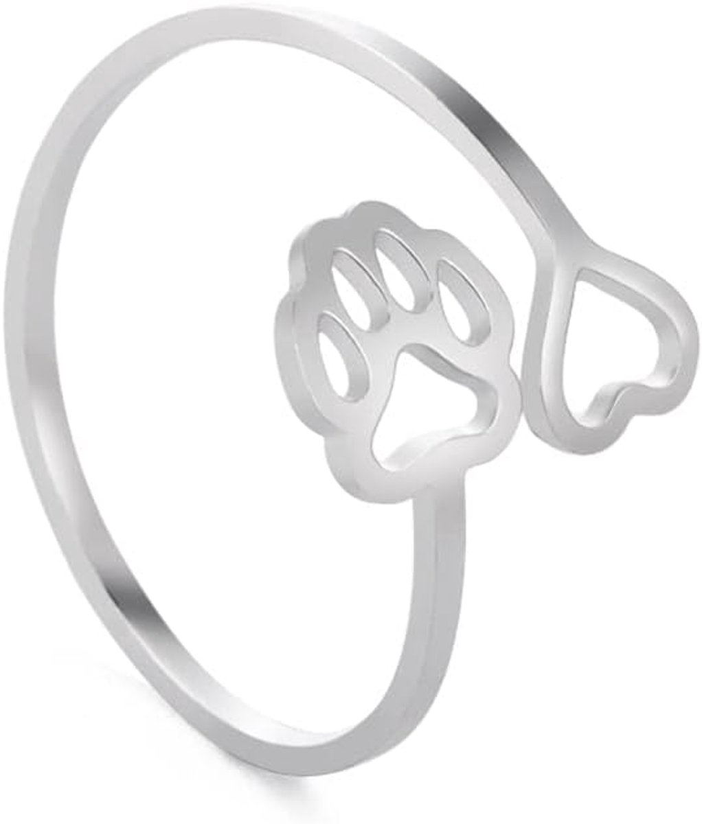 Ringen verstelbare ring voor vrouwen vossenring roestvrij staal kat
