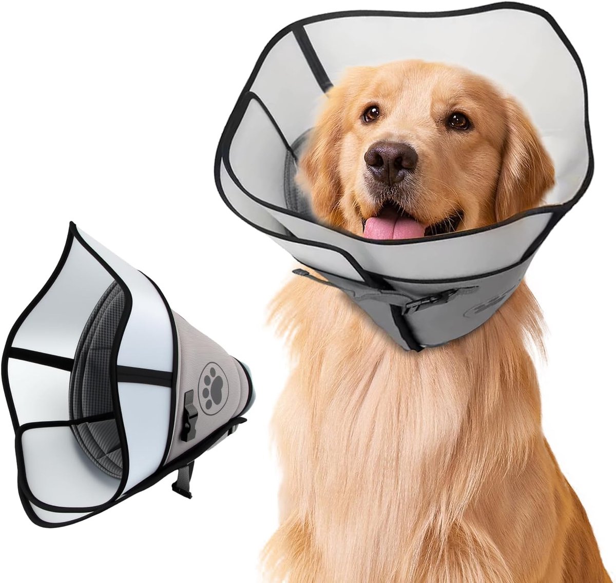 Halsband voor honden, lekbescherming, ademend Elizabethaans huisdier