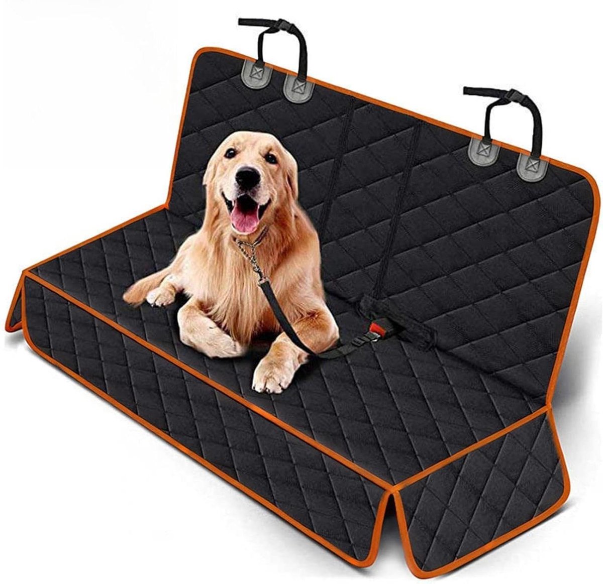 Hondendeken Auto Achterbank - Honden Autostoelhoes - Hond Veilig Vervoeren - Waterdicht Krasbestendig - Universeel - Zwart