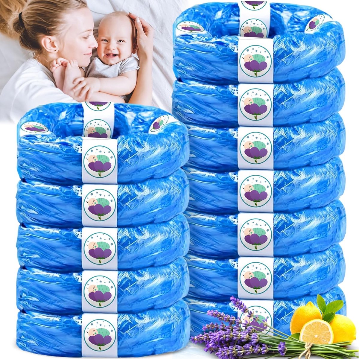 refill cassettes 4,5 m lengte - set van 12 rollen - blauw - ideaal voor continu gebruik - ShopVlot