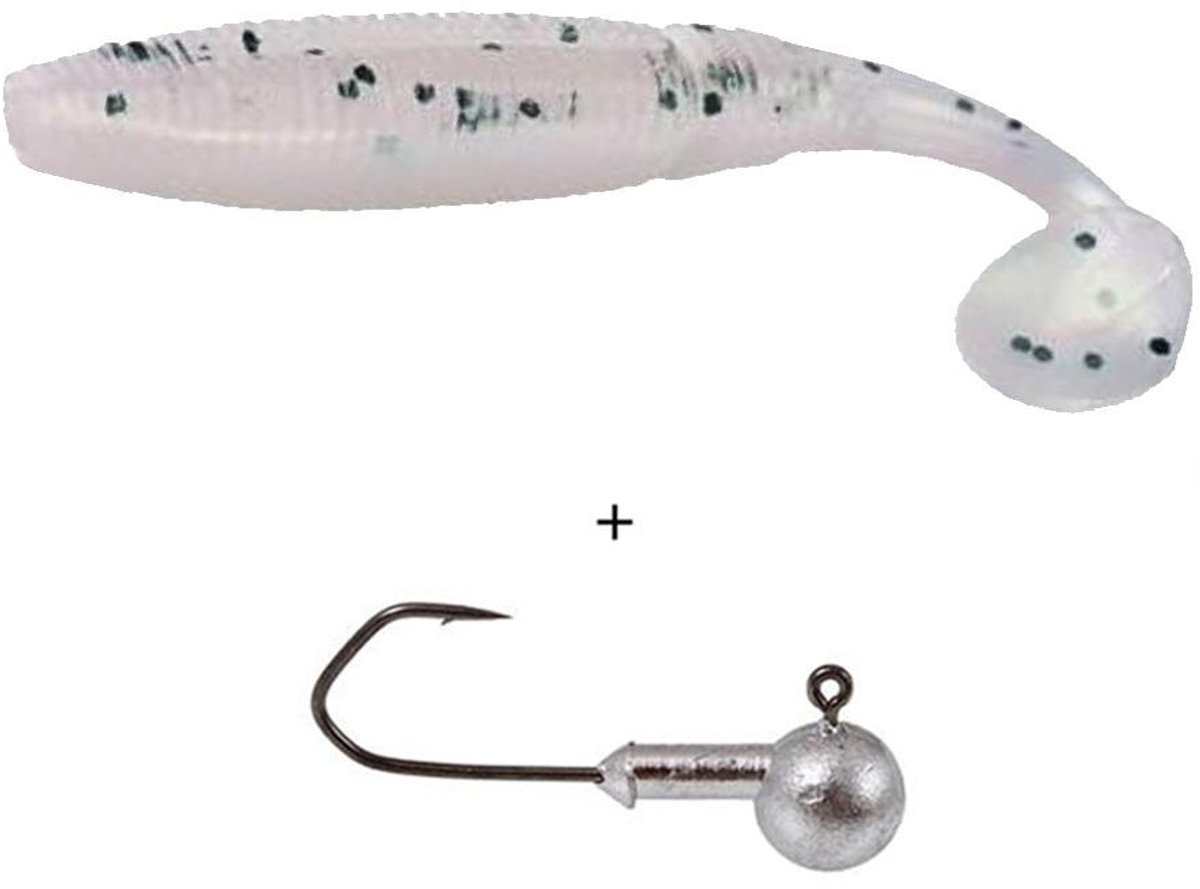 LFT Commotion Shads 8,5cm. 3+1pcs. - Salt & Pepper