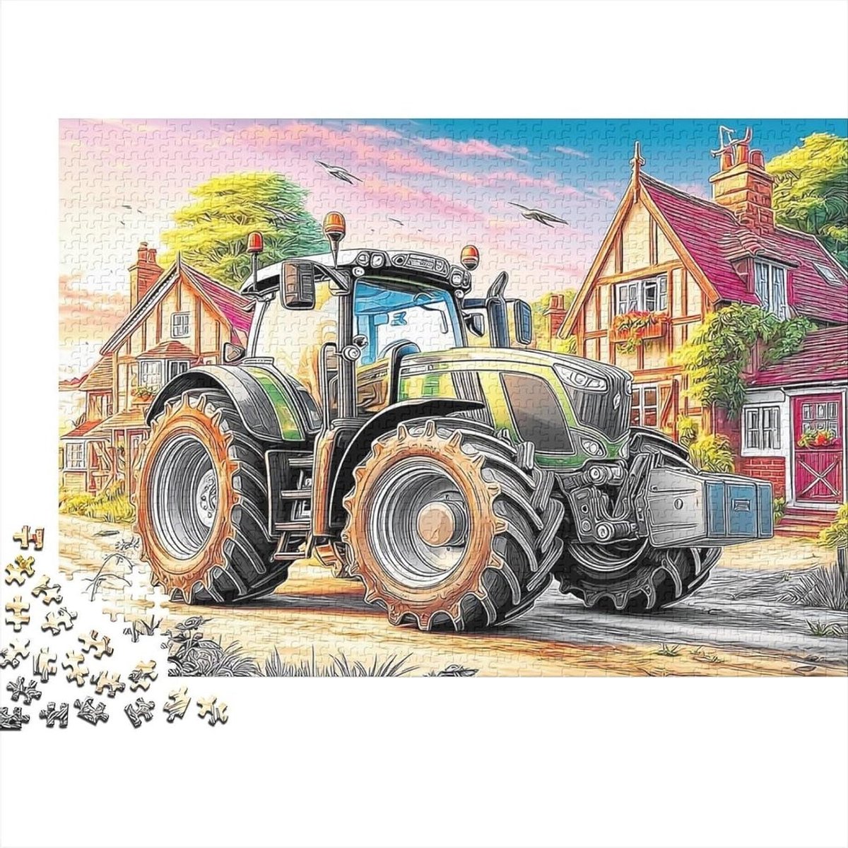 Landschap Puzzel - Puzzel Volwassenen - Ontspannend Spel - Dik Gerecycled Papier - 70 x 50 cm - Stijl-9