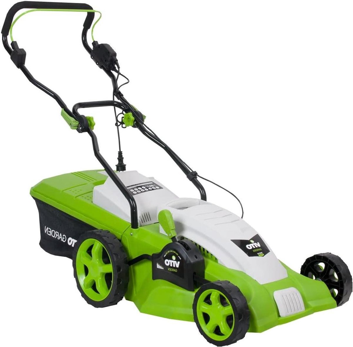 Elektrische Grasmaaier - Grastrimmer Duwmaaier - Gazon Onderhouden - Krachtige Inductiemotor - 42 cm Maaibreedte - Groen