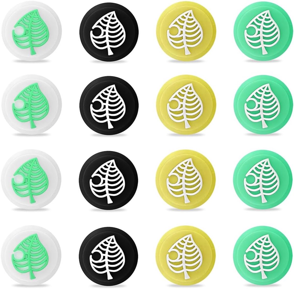 SnelShoppen - Joystick Cap Set van 16 Stuks Silicone Vervangende Joysticks met Kleurvariaties voor PS5 Controllers, Grip, Bescherming en Accessoires