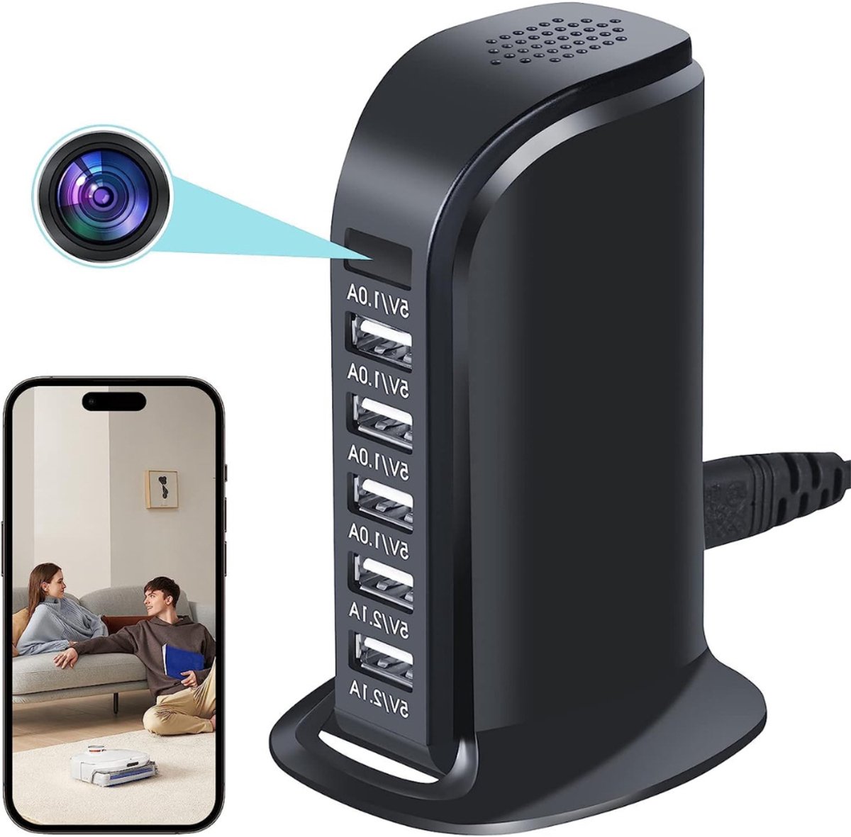 ApexArte® Verborgen Camera - Spy Camera - Spionage -Zwart
