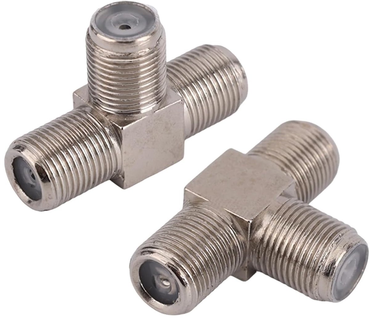 lasuroa 2st Coaxiale Kabel Splitter, Zinklegering F-Type Vrouwelijk