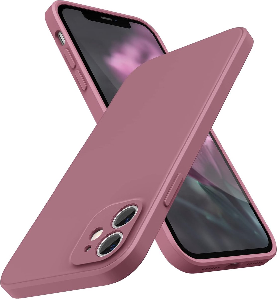 Siliconen Hoesje Compatibel met iPhone 11, Vloeibaar Siliconen Schokbestendige Case（Individuele Bescherming voor Elke Lens）voor iPhone 11 6,1 Inch, Lilac Paars
