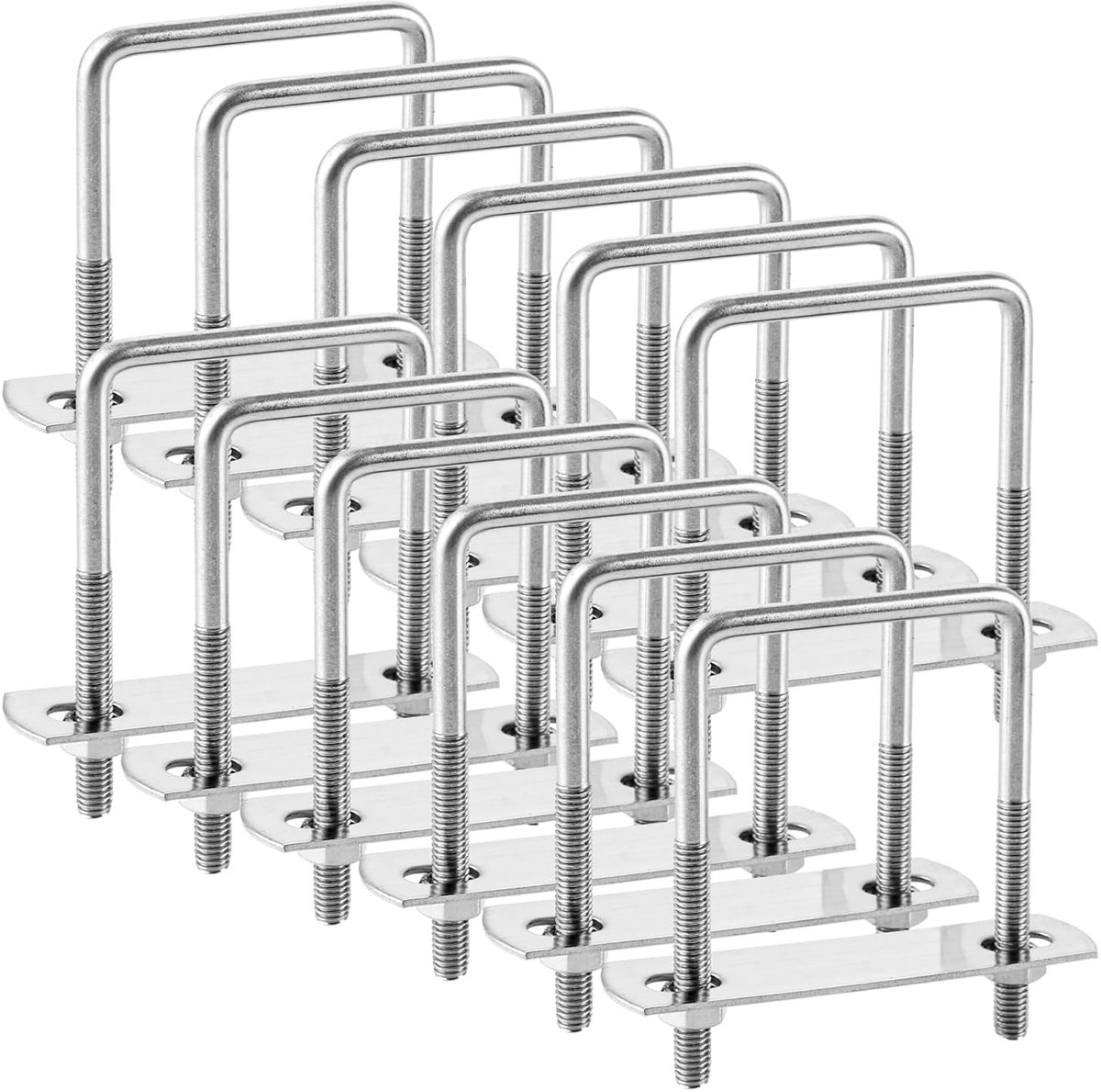 12 Stuks U Bouten M6, U Bout 50 x 80 mm, Roestvrijstalen U Beugel Set
