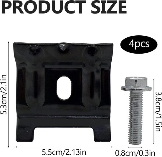 1J0803219 Houder voor accu, 4 stuks, houder voor accu, houder voor accu, met schroef, batterijhouder voor auto, SUV, klemstrip voor autoaccu, 1J0803219 — afbeelding 5