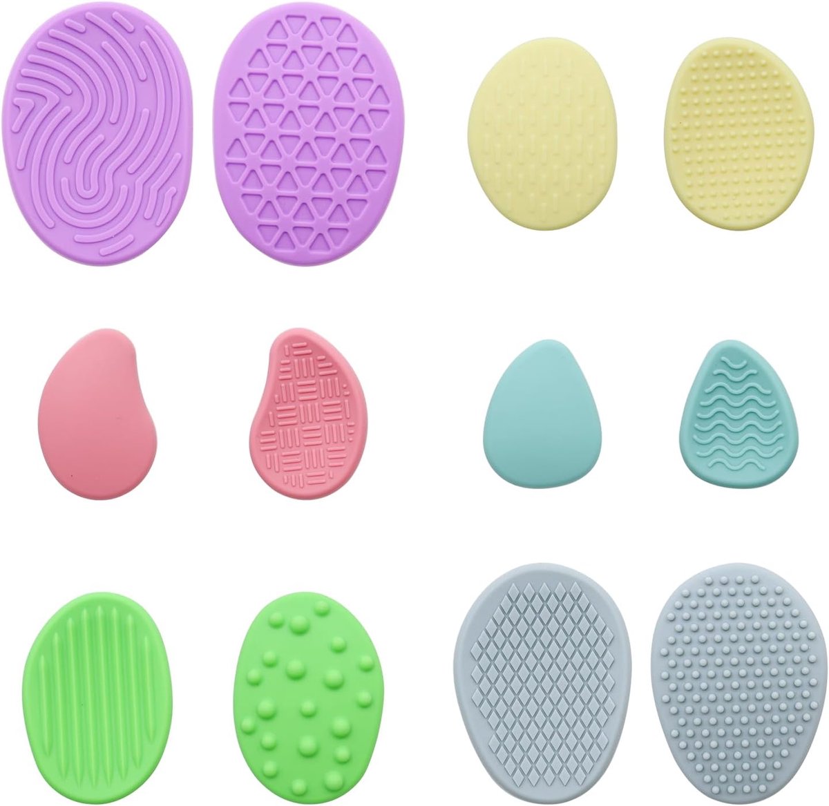 Fidget Toys Sensorische stenen van siliconen, stressvermindering, sensorisch speelgoed, voor volwassenen en kinderen, verlicht angst, ADHD en autisme, 12 stuks