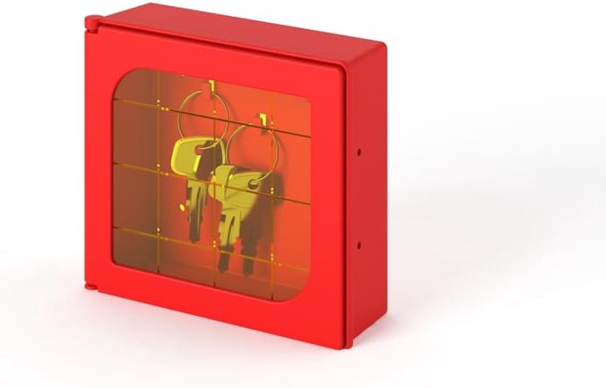 Noodsleutelkast van ABS-kunststof, 13,5 x 12,5 x 4,5 cm, met licht