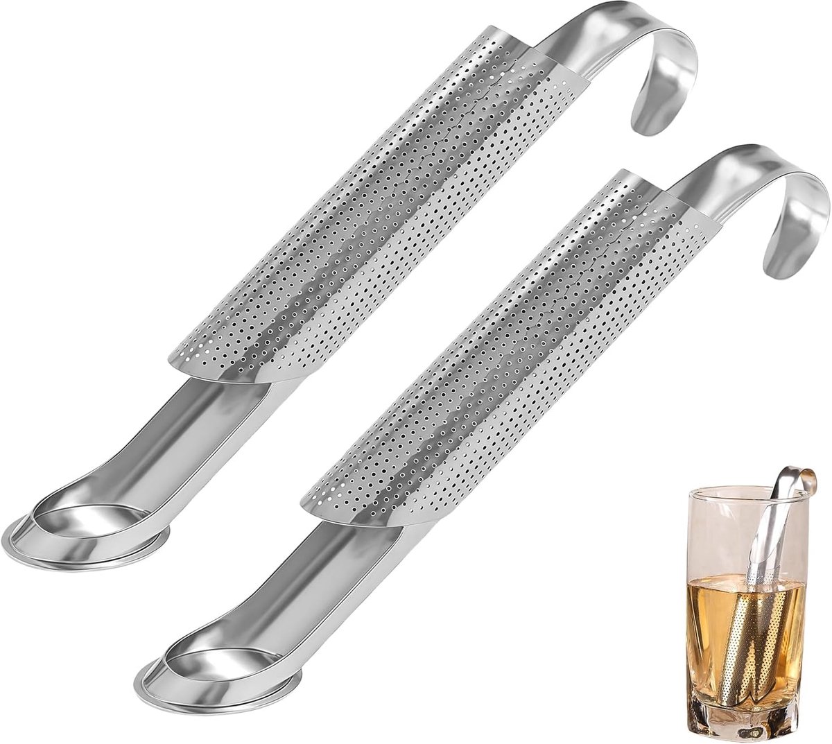 thee-diffuser, 2 stuks, theezeef voor losse thee, fijnmazige