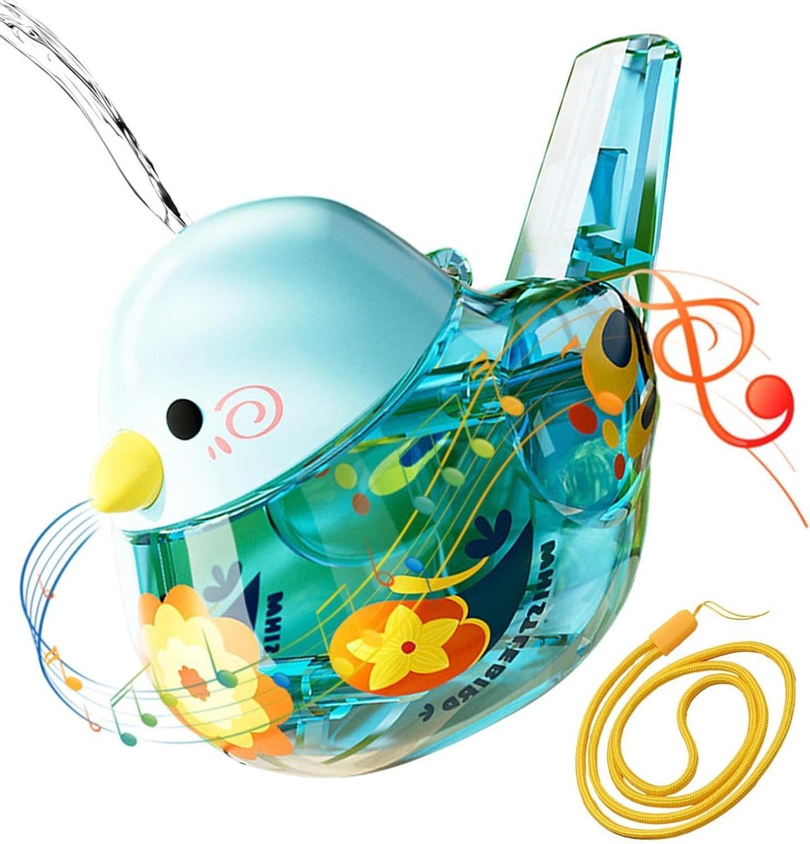 Vogelfluitje Kinderen - Vogelgeluid Speelgoed - Buiten Spelen - Realistisch Geluid - 12 x 65 cm - Blauw