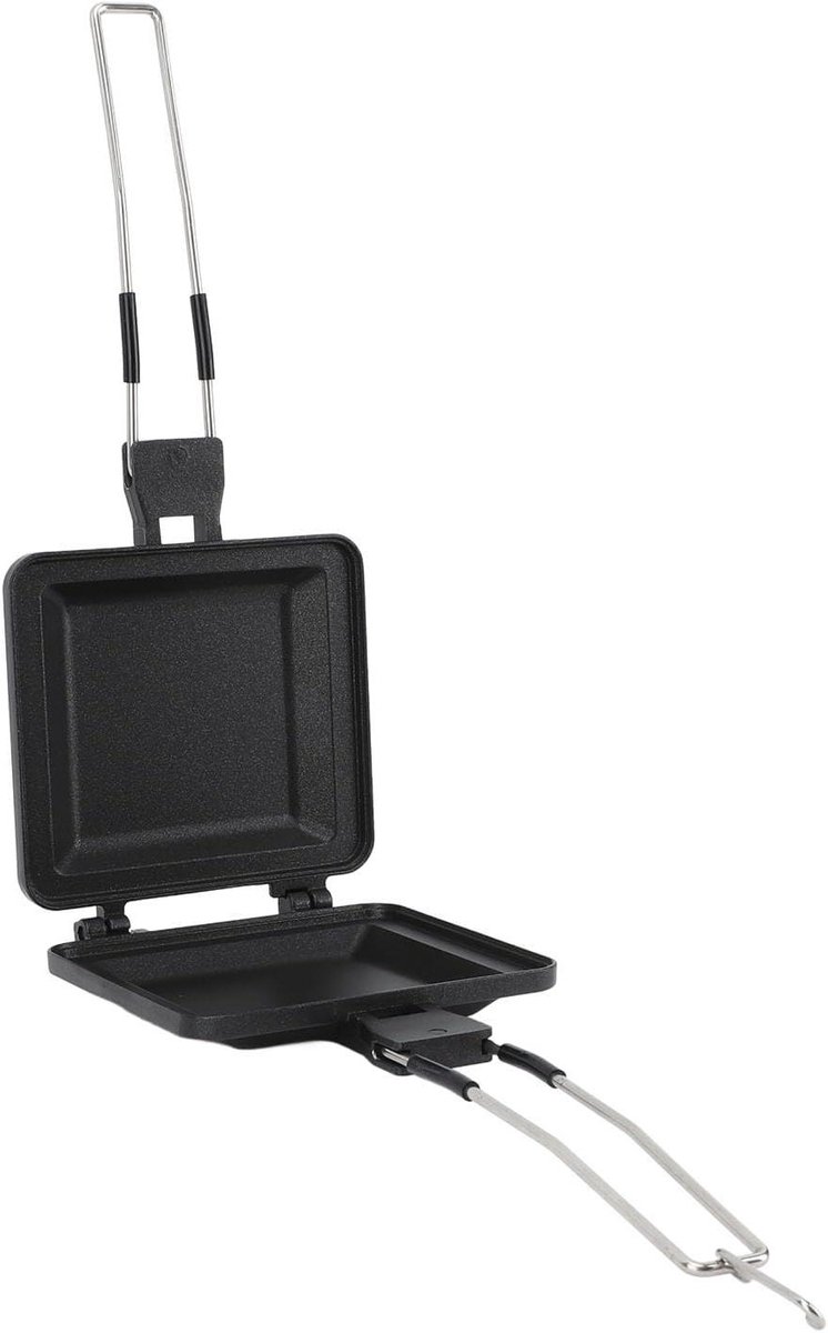 Sandwichmaker Gasfornuis - Tosti IJzer Grillpan - Ontbijt Sandwiches Maken - Gelijkmatige Verwarming - 19 x 15 x 5 cm