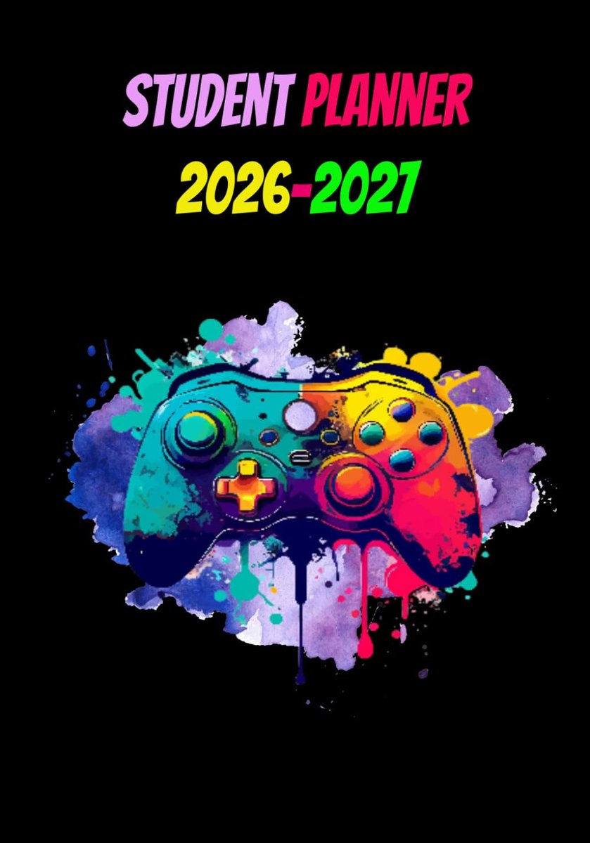 Student Planner 2026 2027 A5 - Gamer Thema - Dagelijkse Organisatie - Perfect voor School - ShopVlot
