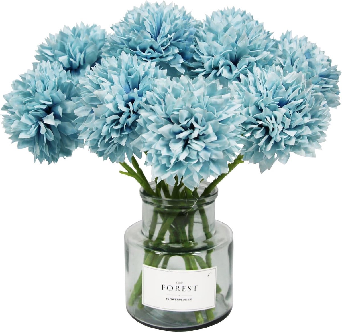 SnelShoppen - Kunstmatige Hortensia Bloemen, 12 Stuks, Zijde Bloemenballen voor Tuin, Bruiloft Boeket, Bloemarrangement, Tafeldecoratie (Blauw)