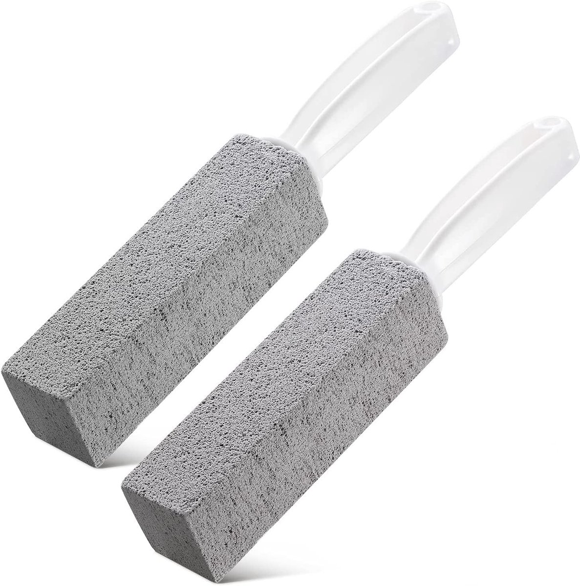 SnelShoppen - 2 Pack Toilet Cleaner Pumice Stone Hard Water Vlek Verwijderaar met Ergonomische Handgreep, Toiletpot Vlekkenring Verwijderaar voor Toil