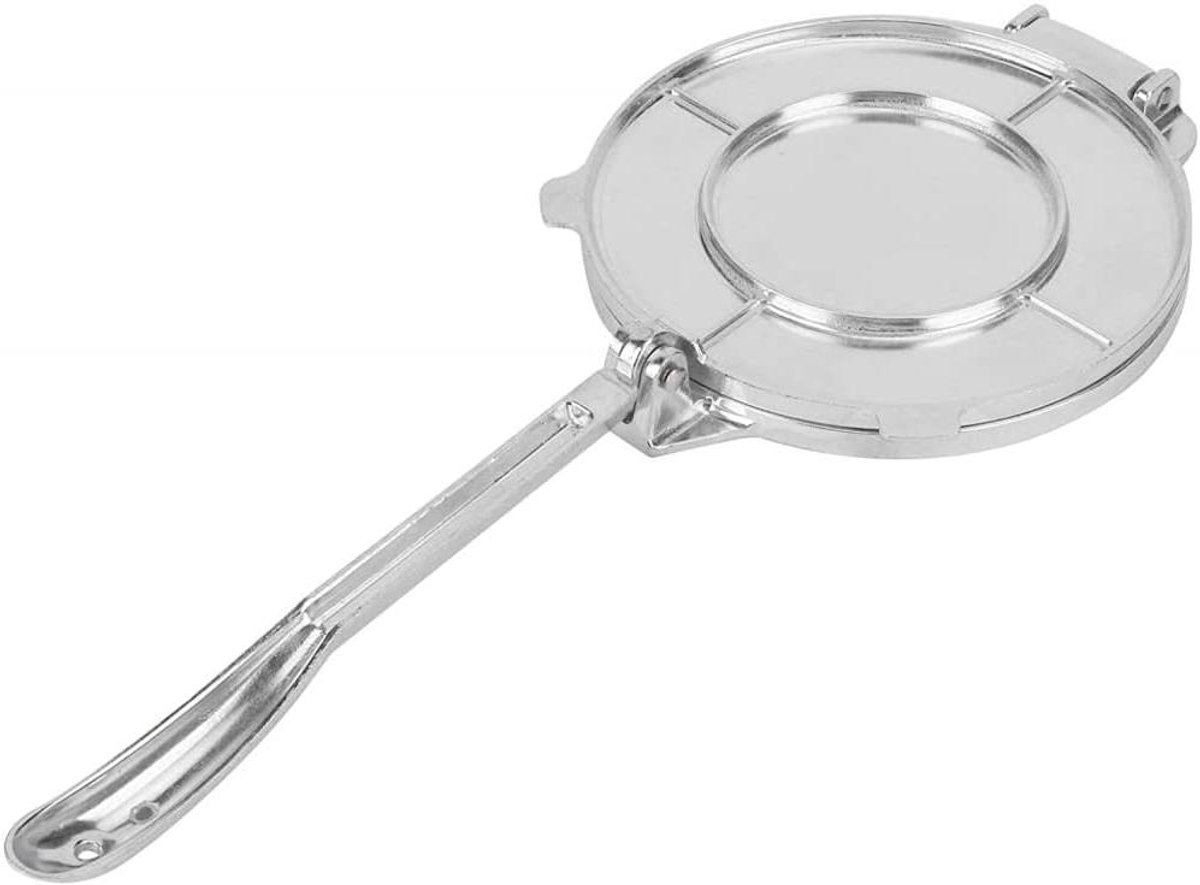 Tortilla Maker - Tortilla Pers - Thuis Keuken - Aluminiumlegering - 20 cm - Zilver