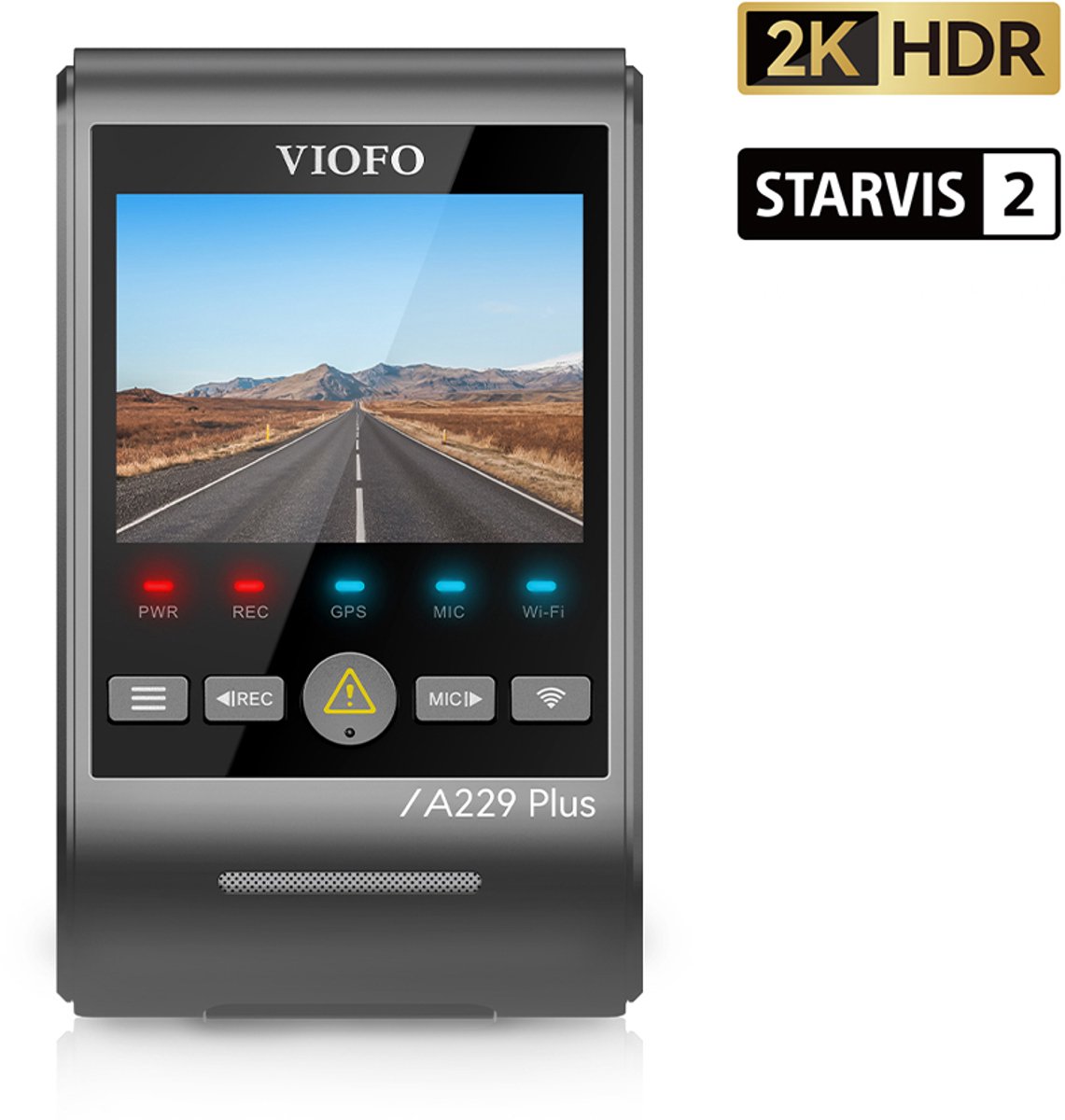 VIOFO A229 Plus 1CH - Dashcam - 2K Quad HD Sony STARVIS 2 - GPS - 5GHz WiFi - HDR Nachtzicht - Parkeermodus - Spraakbediening