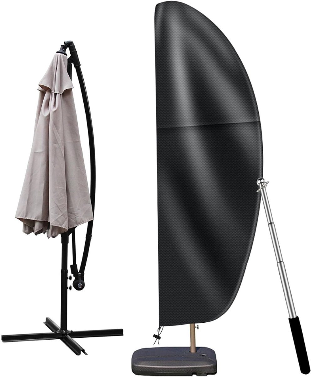 Zavio® Parasolhoes voor Zweefparasol - Parasol hoes Staande Parasol - Zwart