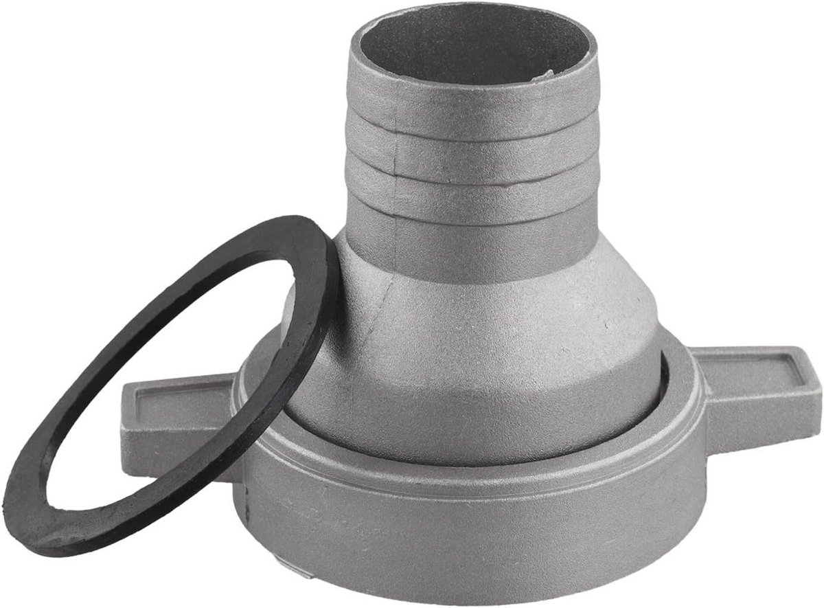 Aluminium Buisconnector - Pomp Adapter - Waterpompen Aansluiten - Met Afdichting - 3 naar 2 inch - Zilver