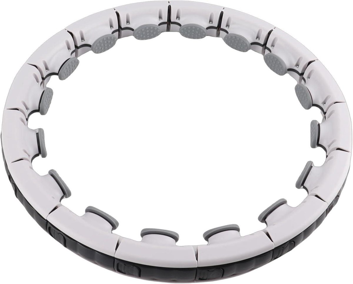Slimme Tailleband - Hoepel Trainer - Buikspieren Trainen - Magnetische Massage - 16 Knopen - Wit