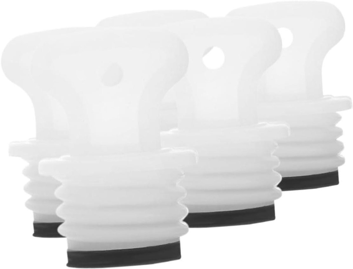 Warmwaterzak Stoppen - Kruik Deksels - Lekvrij Gebruik - Duurzame Rubberen Constructie - 35 cm - Wit