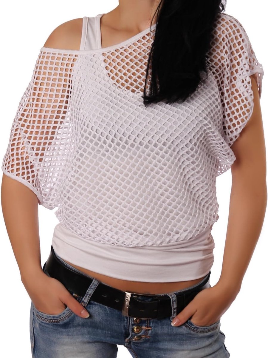 Age Feesttop voor dames, zomertop, carnaval, feest, bovenstuk, actuele trend in neonkleuren