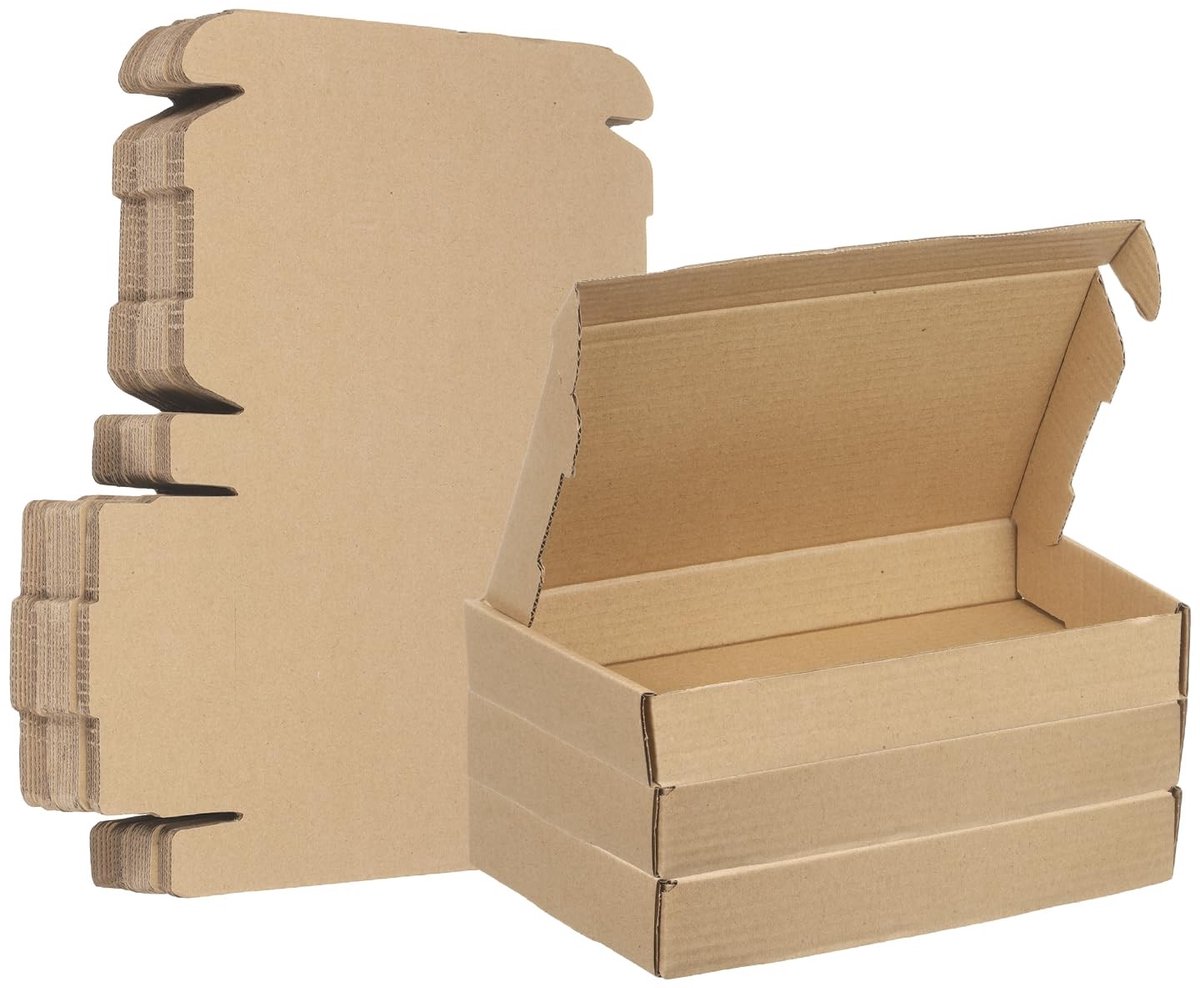 Omgoods - 33 Stuks Kleine Verzenddozen - Bruine Golfkarton voor Cadeaus en Verpakking