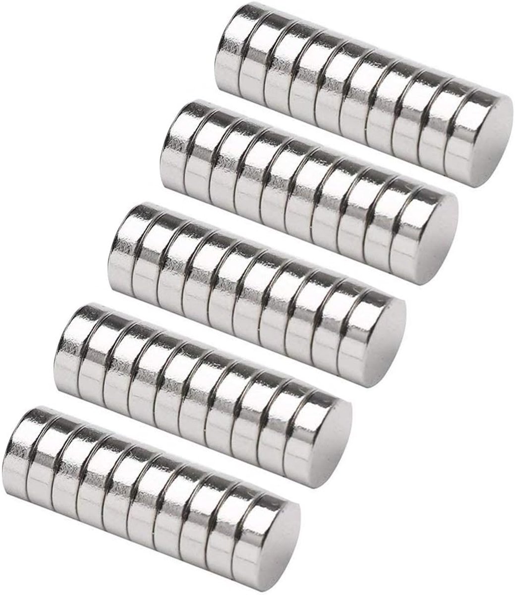 Magneten, 6 x 3 mm koelkastmagneten, sterke ronde magneten, N52 NdFeB-magneten, zeldzame aarde, permanente magneet voor doe-het-zelf handwerk, kantoor, whiteboard, magneetbordbanden (50