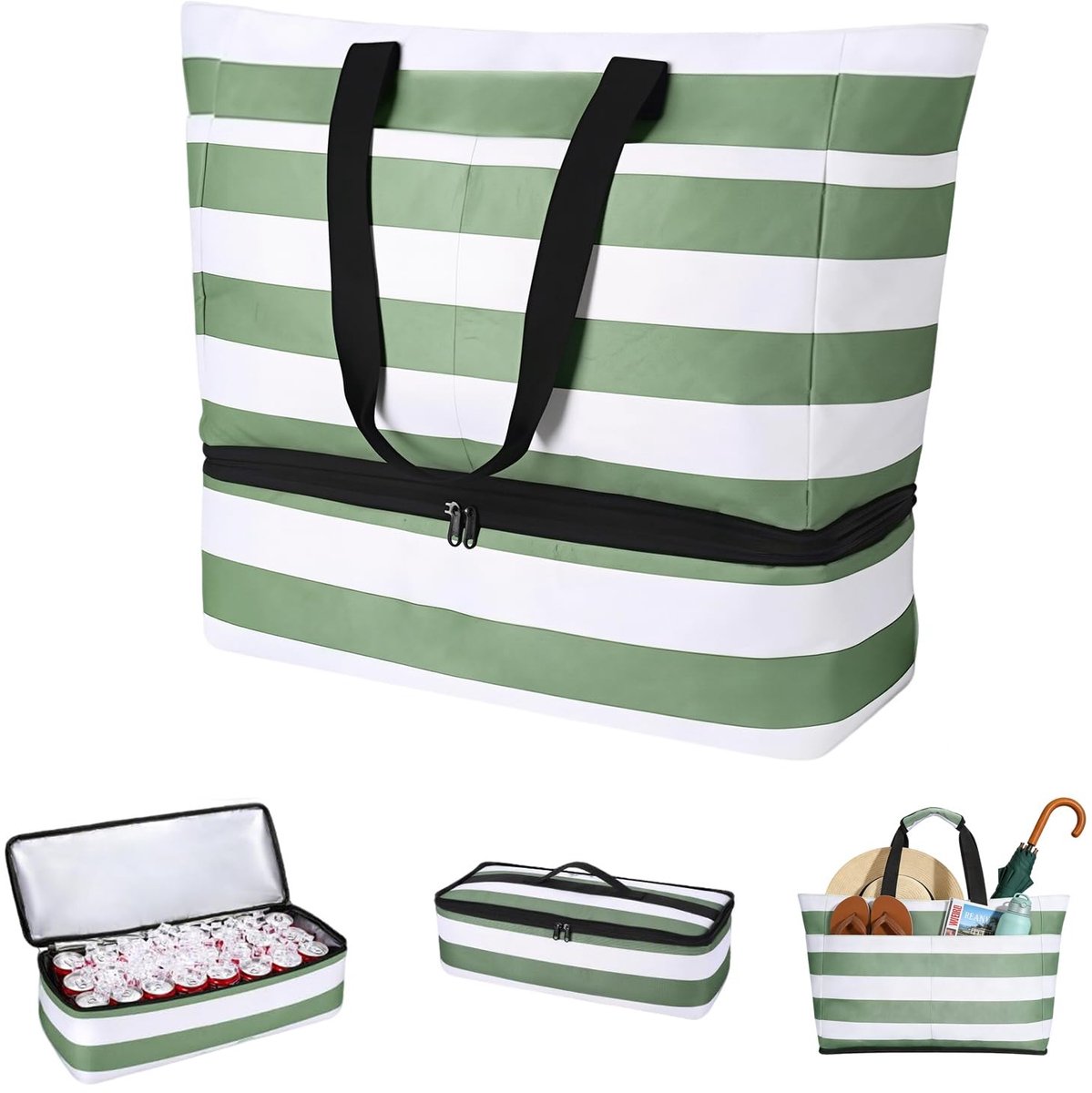 Omgoods - Grote Strandtas - XXL Familie Strandtas voor Vrouwen, Vouwbaar en Wasbaar voor Zwembad en Picknick