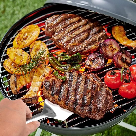 Spatelset met sleufspatel - Professionele roestvrijstalen spatelset voor keukengrill en serveren met duurzame kwaliteit — afbeelding 4