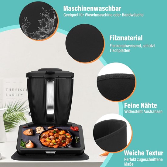 Viltmat voor Thermomix TM7, basisbescherming viltmat voor Thermomix Vorwerk keukenmachine TM7 accessoires onderlegger plank — afbeelding 2