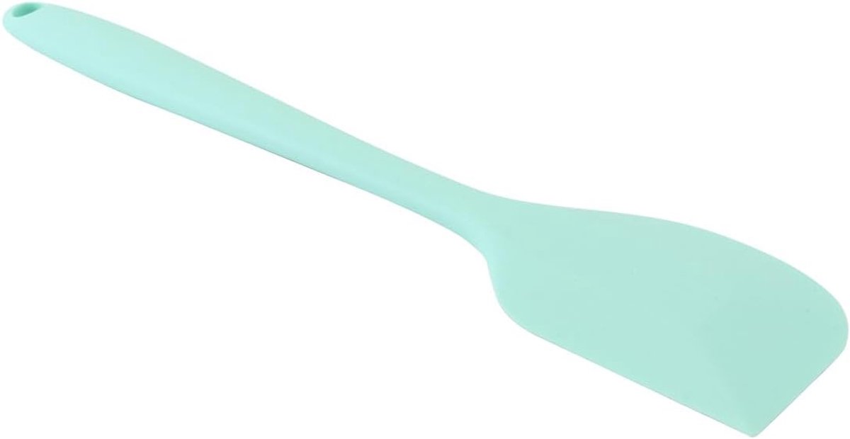 Siliconen spatel, 230 ℃ / 500 ° F hittebestendige antiaanbaklaag flexibele naadloze schraper, bakken koken siliconen keukengerei met ijzeren kern (27,5 cm, groen)